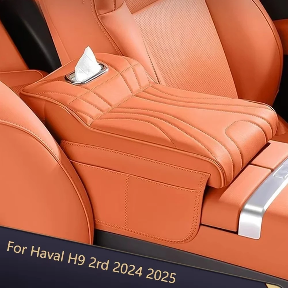 

Подходит для Haval H9 2rd 2024 2025, автомобильный подлокотник, коробка для увеличения высоты, кожаный защитный чехол, сумка для хранения, аксессуары для автостайлинга
