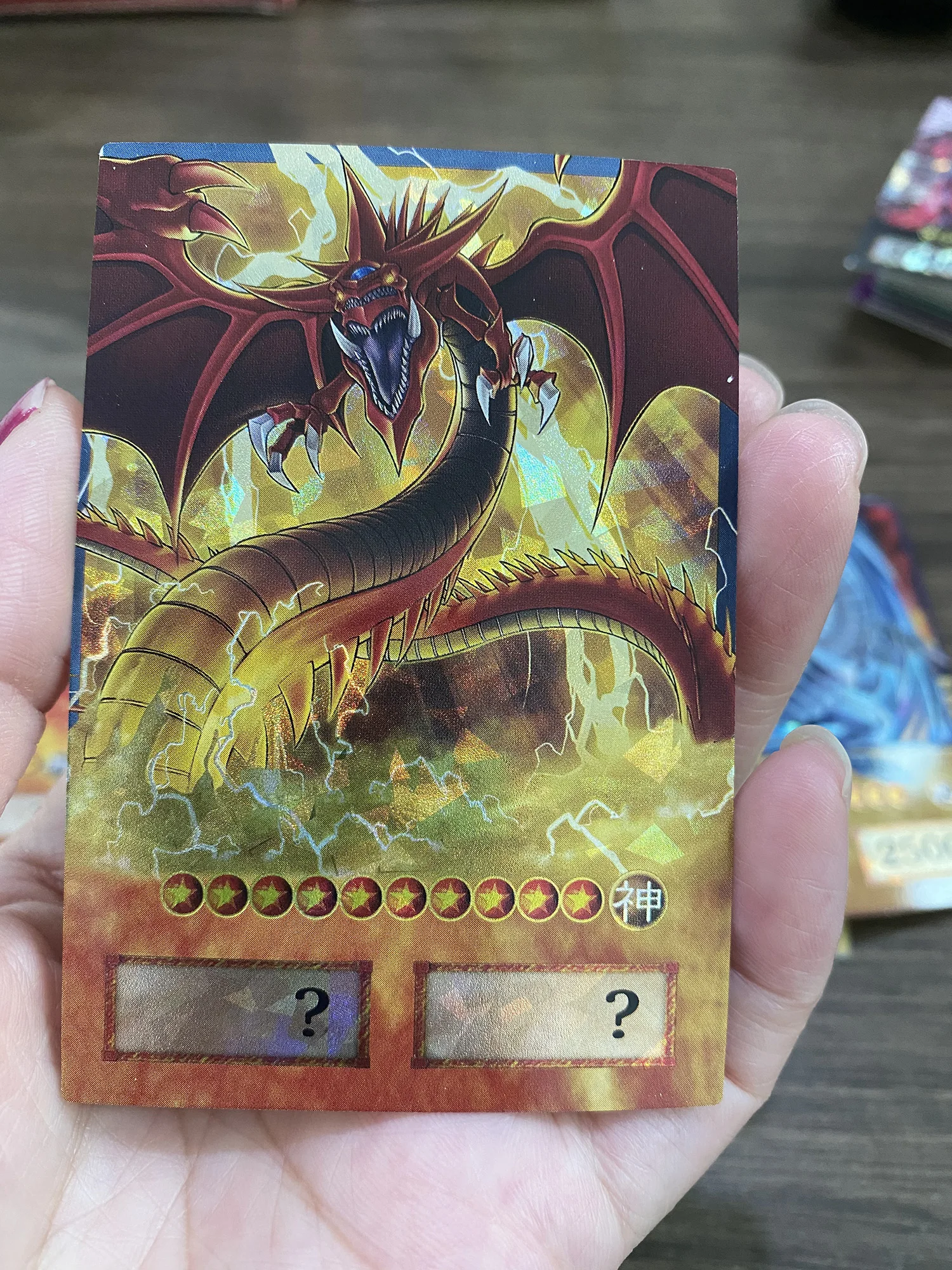 100Pcs Shiny Yu-Gi-Oh Anime Style Cards Blue Eyes Dark Magician Obelisk Slifer Ra Yugioh Dm Classic Proxy DIY Card Kids Gift image 3
