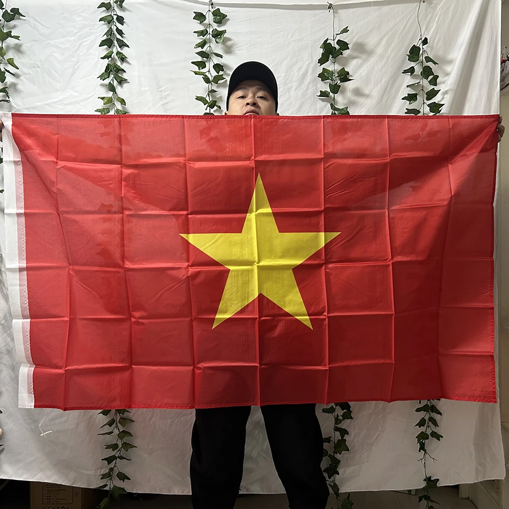 TIKI FLAG 3x5ft 90x150 سنتيمتر فيتنام الفيتنامية العلم معلقة البوليستر لافتة للزينة #2