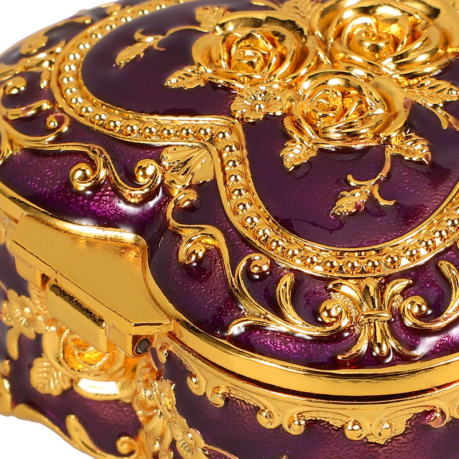 

Heart Shaped Jewelry Box Storage Container Rings Earrings Decorative Zinc Alloy Keepsake Case European Style Gift