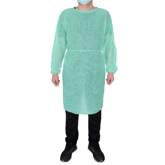 Unisex Wegwerp Beschermende Isolatie Kleding Anti-spugen Waterdicht Anti-olievlek Voedingsjurk Anti-condens Voedingspak 10 stuks
