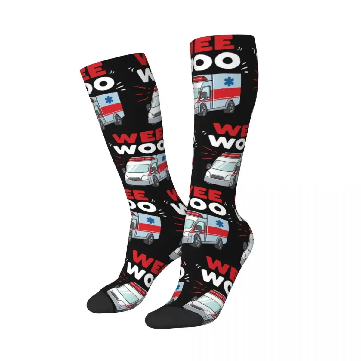 Wee Woo Ambulance Paramedic Emergency Medic Socks Super Soft Stockings All Season Long Socks Accessories for Man's Woman's