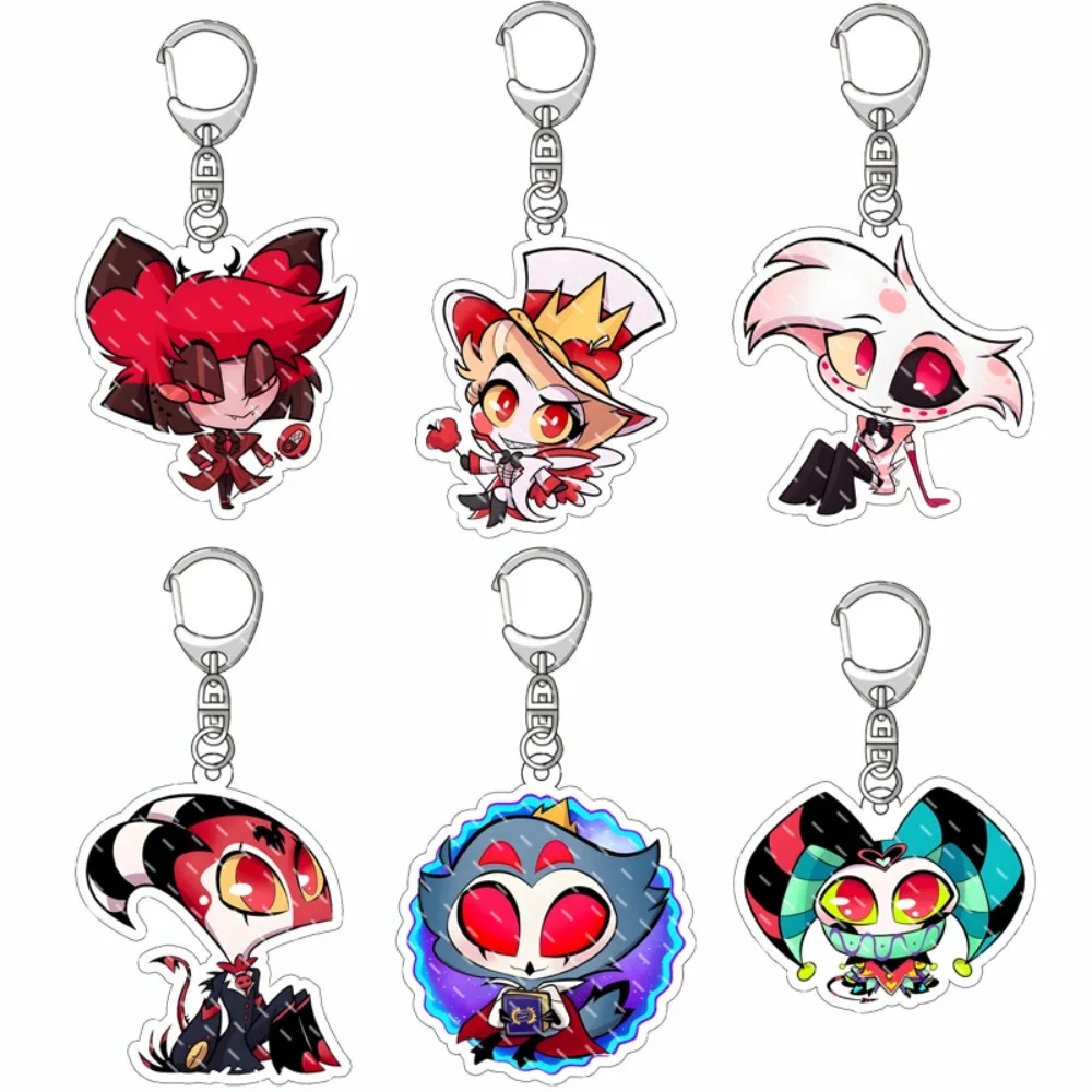 

Hazbin Hotel Helluva Boss Acrylic KeyChain Anime Charlie Morningstar Vaggie Alastor Bilitzo Moxxie Milie Backpack Pendant Gift
