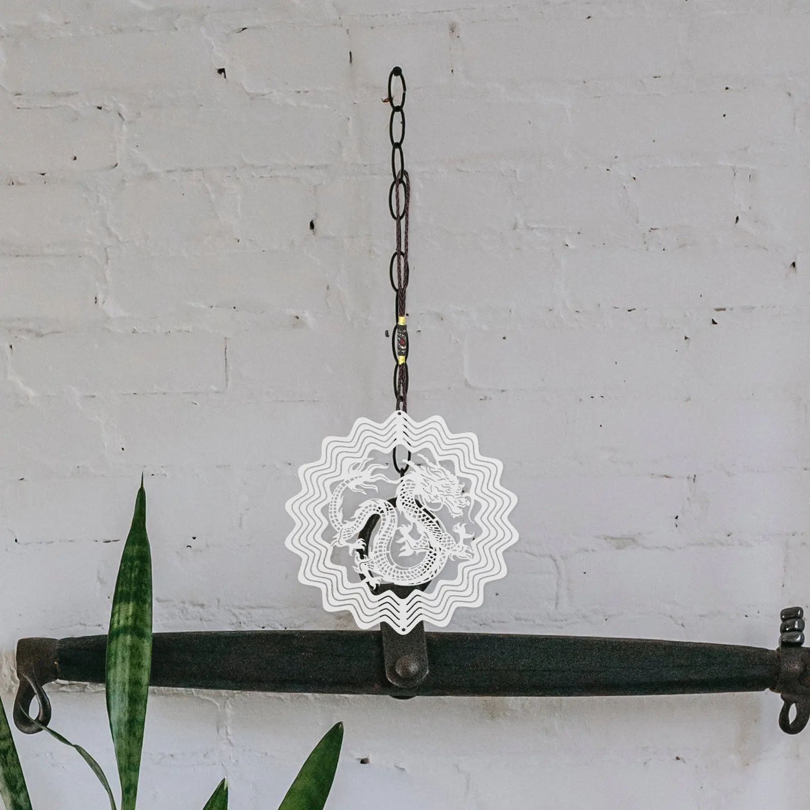 Exquisite Stainless Steel Rotating Wind Spinner for Garden Yard Outdoor Decor Bird Repellent Elegant Metal Wind Chime Hanging