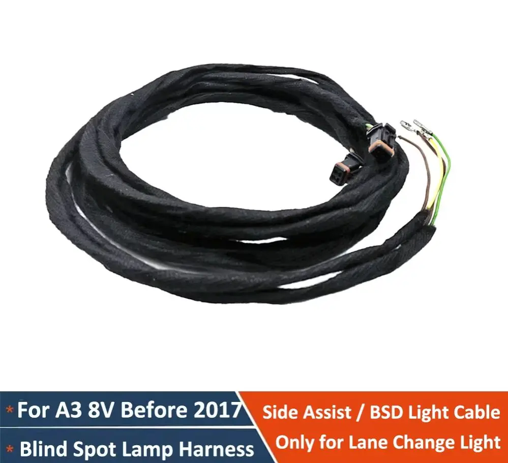 Side Assist Light Cable - For Audi A3 8V Before 2017 - Lane Change Blind Spot Wiring Harness