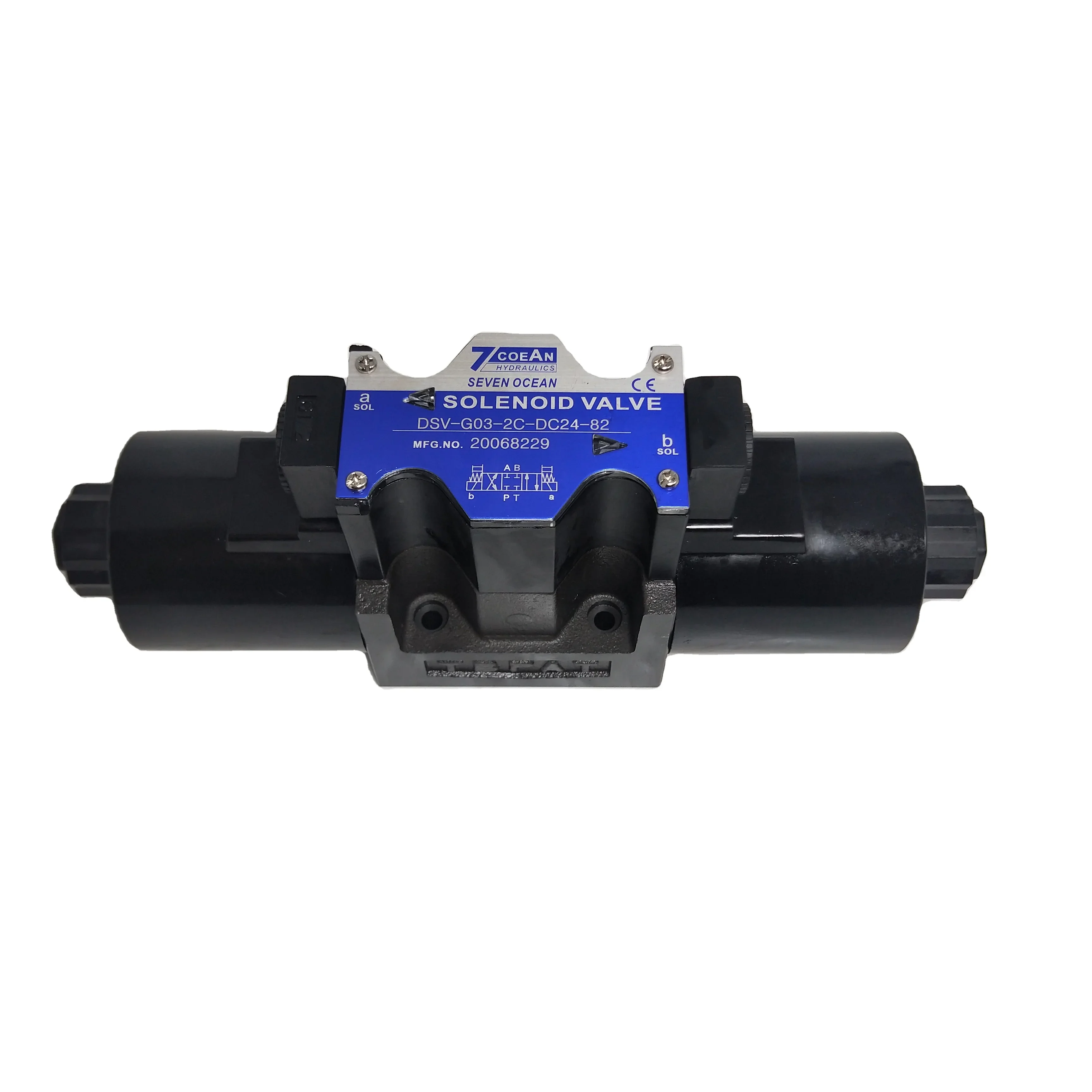 متوفر في المخزون 7OCEAN 70cean DSV DSV-G03-2C-DC24-82 صمام التحكم الاتجاهي ذو الملف اللولبي الهيدروليكي بأفضل الأسعار