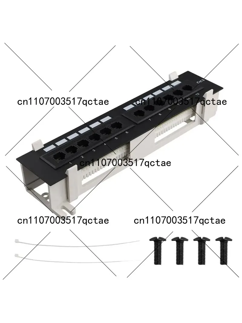 Best-Selling-Network Tool Kit 12 Port CAT6 Patch Panel RJ45 Networking Wall Mount Rack With Surface Wall Mount Bracket