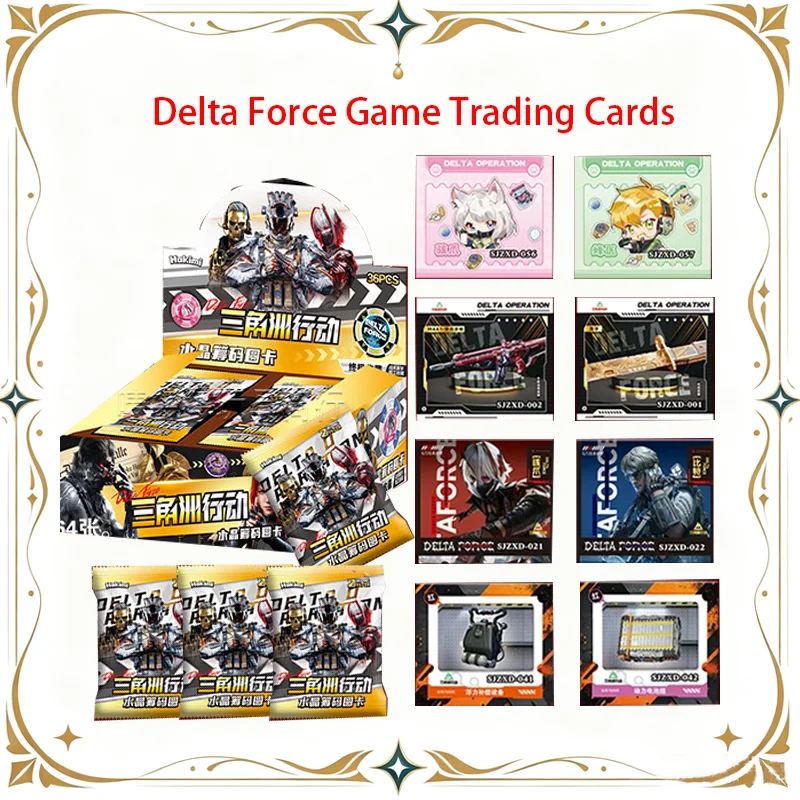 Delta Force: Hawk‑Ops Game Card Blaze Zone holographic foil sticker‑style cards Vyron Hackclaw Character Trading Cards Gift