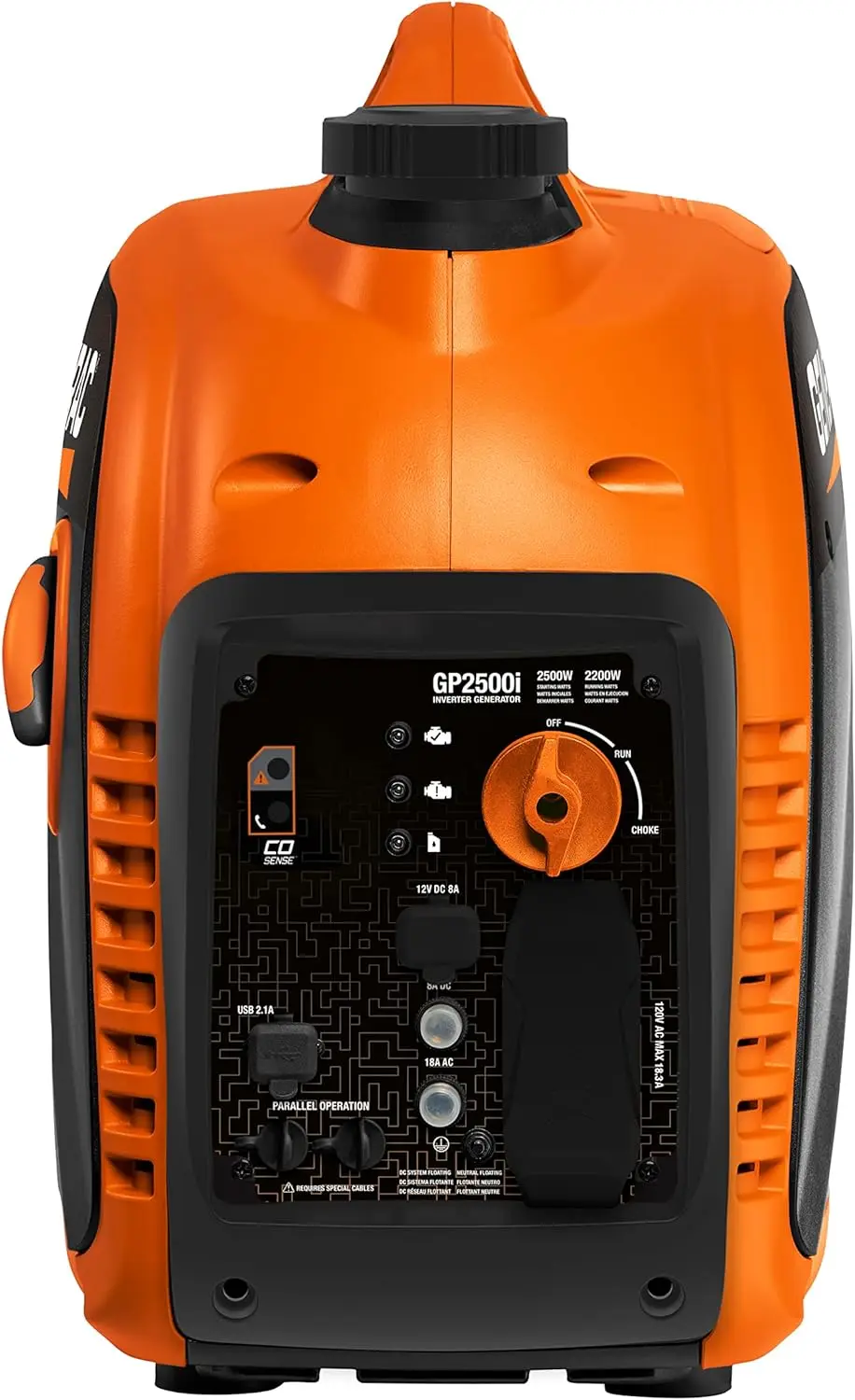 2,500Watt Gas Powered Portable Inverter Generator Compact and Lightweight Design Produces Clean Stable Power COsense Technology