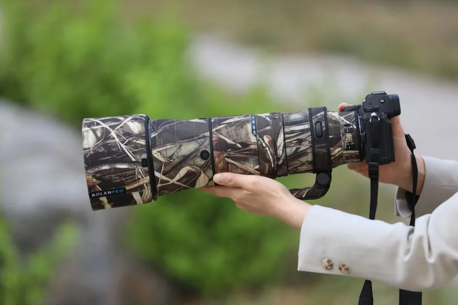ROLANPRO Objektivmantel für Nikon Z 180–600 mm F/5,6–6,3 VR, wasserdichte Schutzhülle, Tarnung, Regenschutz, Z180–600 Pistolenhülse – Detail 11