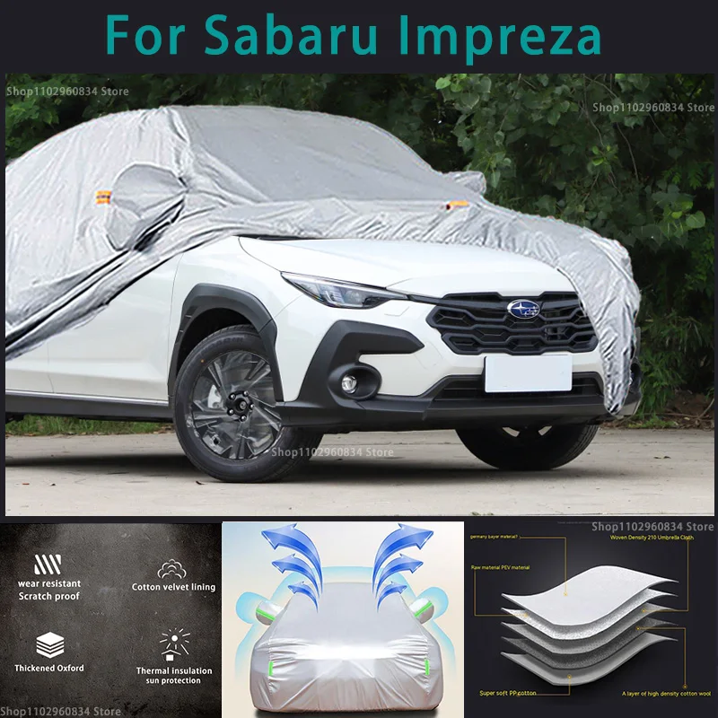 

For Sabaru Impreza 210T Full Car Covers Outdoor Sun uv protection Dust Rain Snow Protective Anti-hail car cover Auto car cover