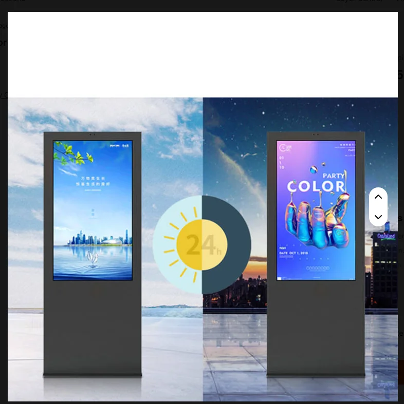 Segnaletica digitale da pavimento per esterni da 49 pollici con diametro esterno OEM di fabbrica e schermo pubblicitario LCD