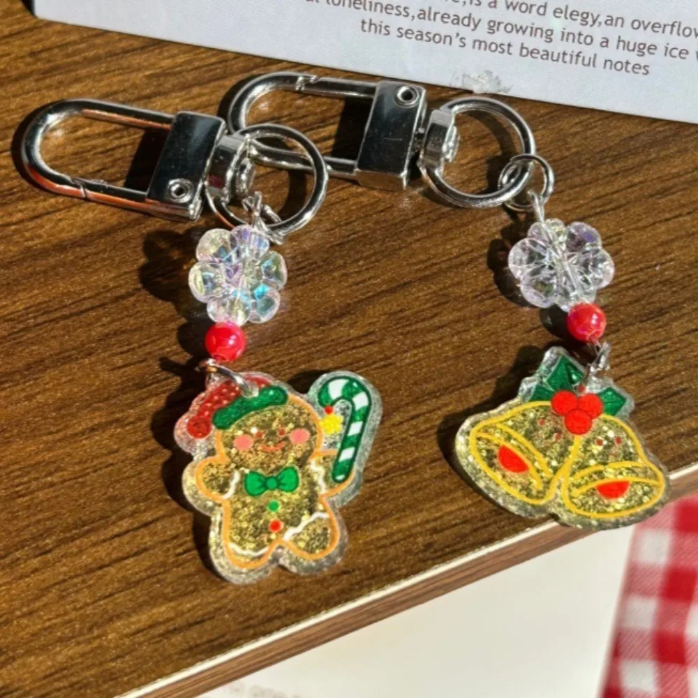 لطيف سانتا كلوز أحزمة هاتف المحمول الكرتون بريق شجرة عيد الميلاد قلادة الحبل سلاسل المفاتيح هدية الكريسماس المفاتيح 2026 #3