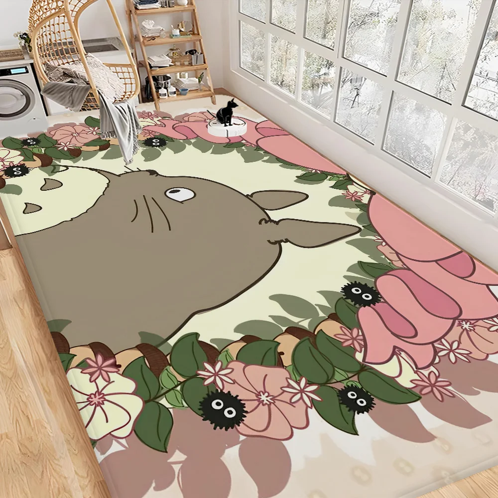 Cute Totoro Room Mats Washable Non-Slip Living Room Sofa Chairs Area Mat Kitchen Alfombra