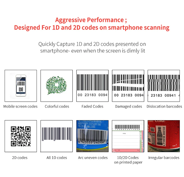 휴대용 단말기용 2D QR 1D 2D 바코드 스캐너 모듈 엔진 640*480 USB/TTL 인터페이스