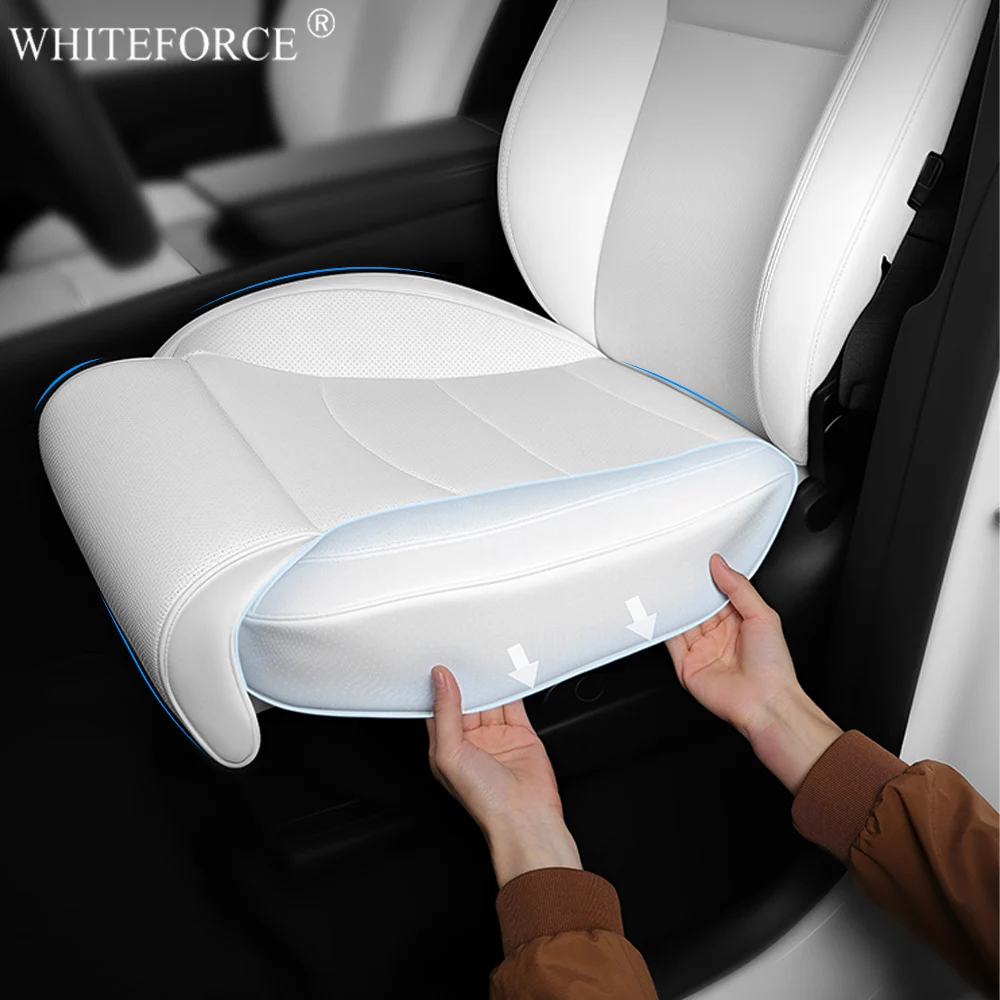 For Tesla Model 3/Y 2021-2026 Seat Cushion with Leg Support Seat Protection Cover with Extension Leg Rest Pad Relieve Fatigue