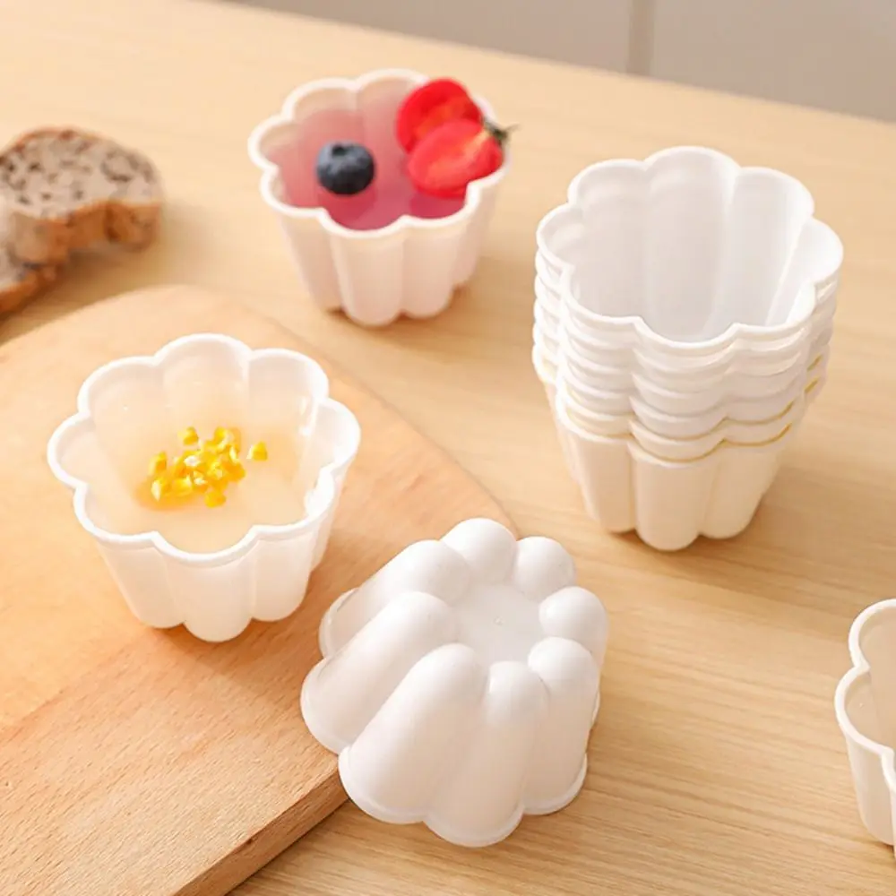 New Silicone Pudding Cup Molds Moulds Dessert Cups Baking Cup Moulds Flower Shape Cupcake Yogurt Cups