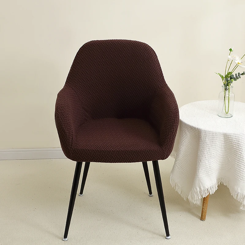 1/2 stücke Jacquard Stuhlhussen Hohe Arm Esszimmer Stuhl Abdeckung Elastische Stuhl Sitz Schonbezug Schutz für Hochzeit Wohnzimmer hause – Detail 8