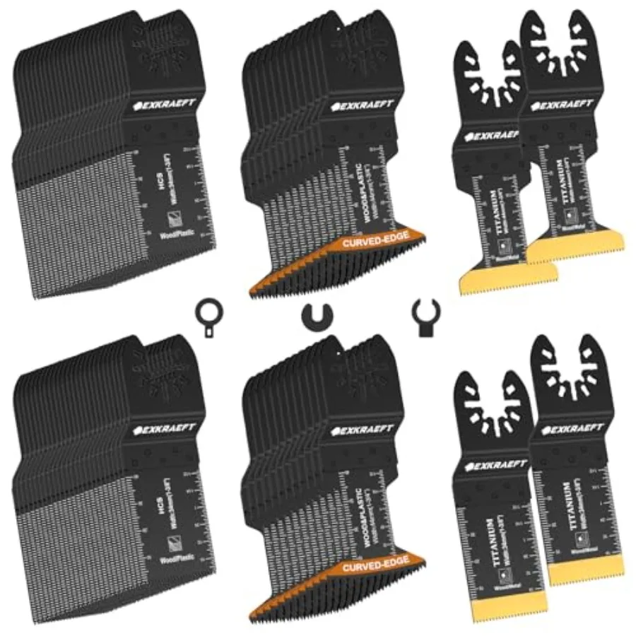 

Curved-Edge Multitool Blades Titanium Oscillating Tool Blade for Metal Wood Plastic Professional Universal Oscillating Saw Blad