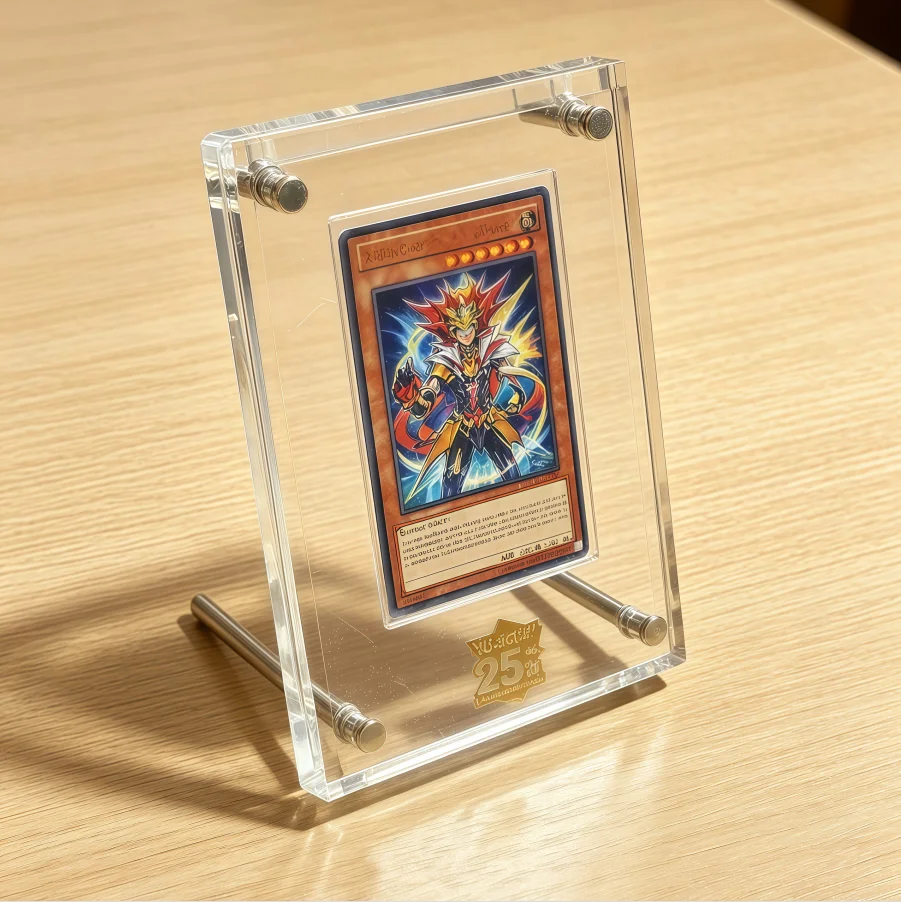 Yu Gi Oh Blue-Eyes White Dragon Dark Magician Card Brick 25th Anniversary Collection Commemorative Card Display Stand 1-slot