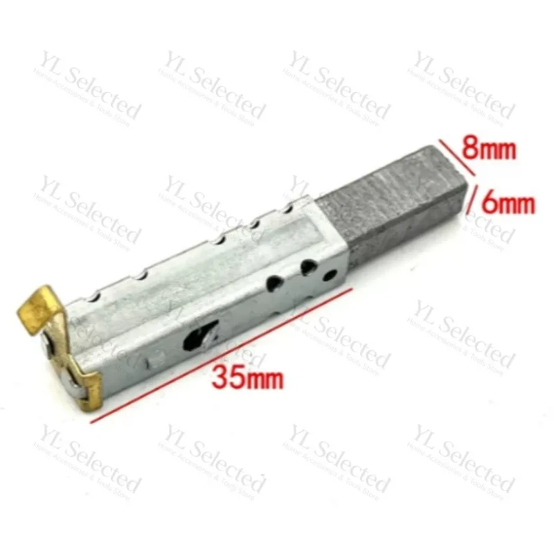 6x8mm Carbon Brush Vacuum Cleaner Motor Parts, Fit YLW6263AB HLX1200 Y804 Dust Cleaning Machine