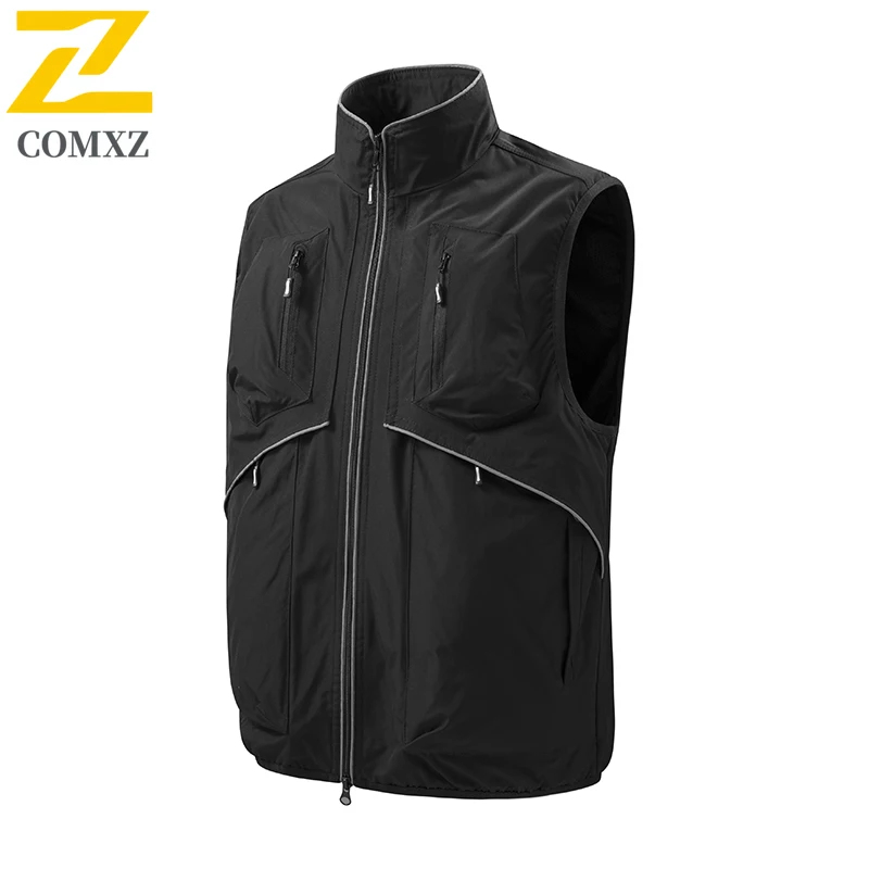

Autumn Lightweight Vest Men Outdoor Workwear Stand Collar Loose Breathable Fishing Gilet Casual Sport Versatile Sleeveless Vests