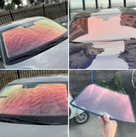 Anti UV Decorative Solar Window Film Ghost Rose Chameleon Iridescent Color Shift Windshield Car Tint