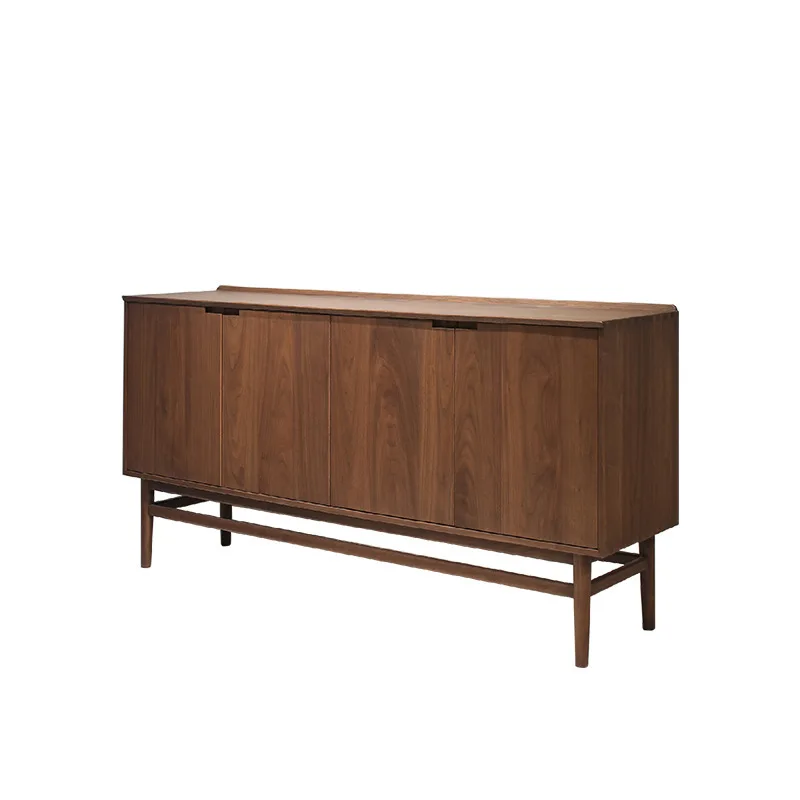

Italian minimalist solid wood dining side cabinet kitchen, modern simple dining table integrated living room storage