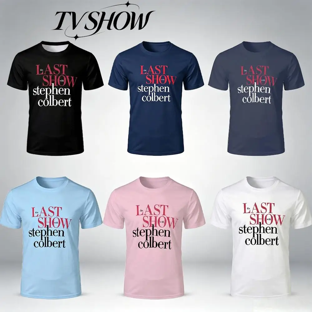 The Night The Laughter Died Print T-shirt Stephen Colbert's Final Episode Commemorative Tee Men Women Casual Crew Neck Tops