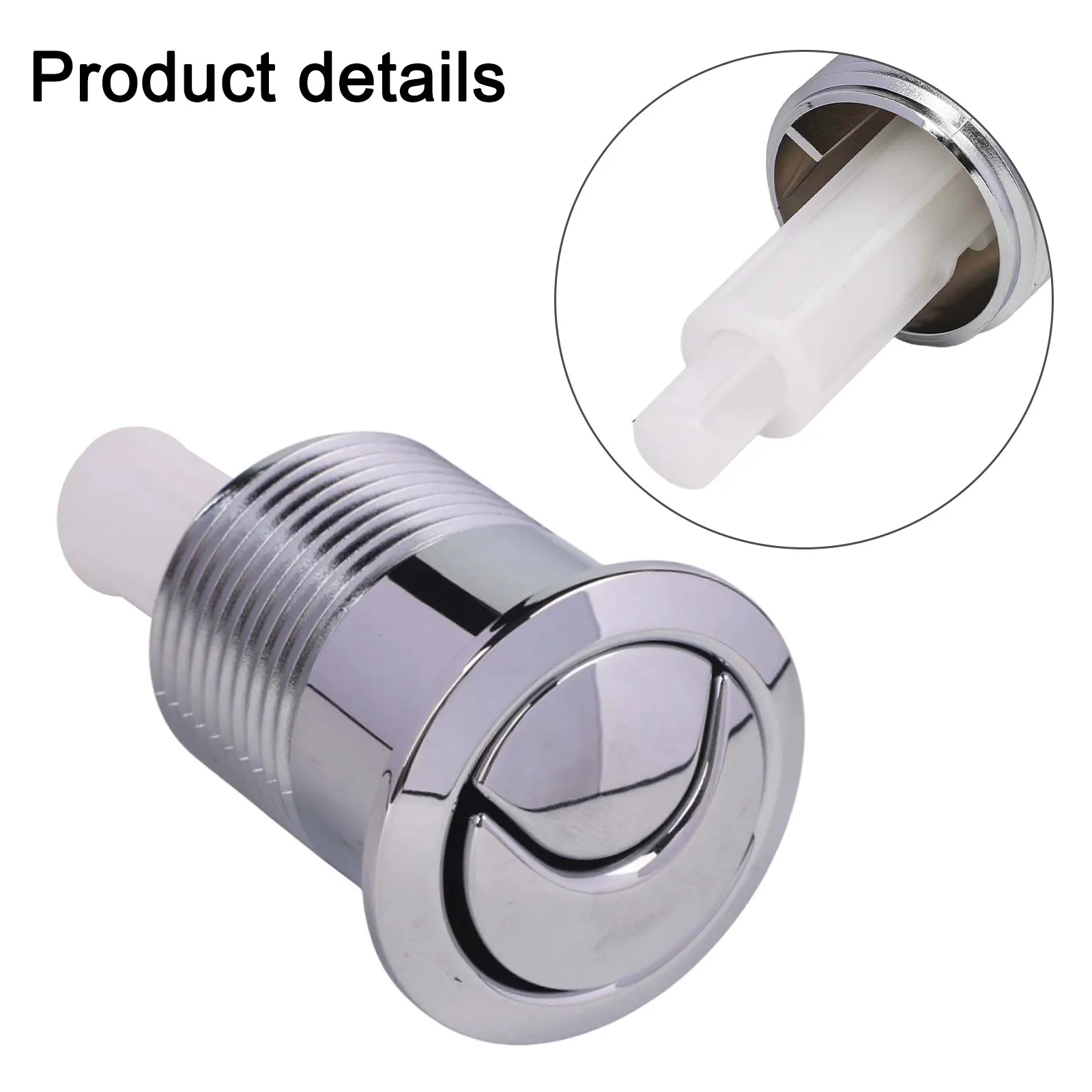 1Pc Chrome Dual Flush Cistern Push Button For Siamp 45 ABS Toilet Tank Switch Replacement For Model 34455009 85x48m