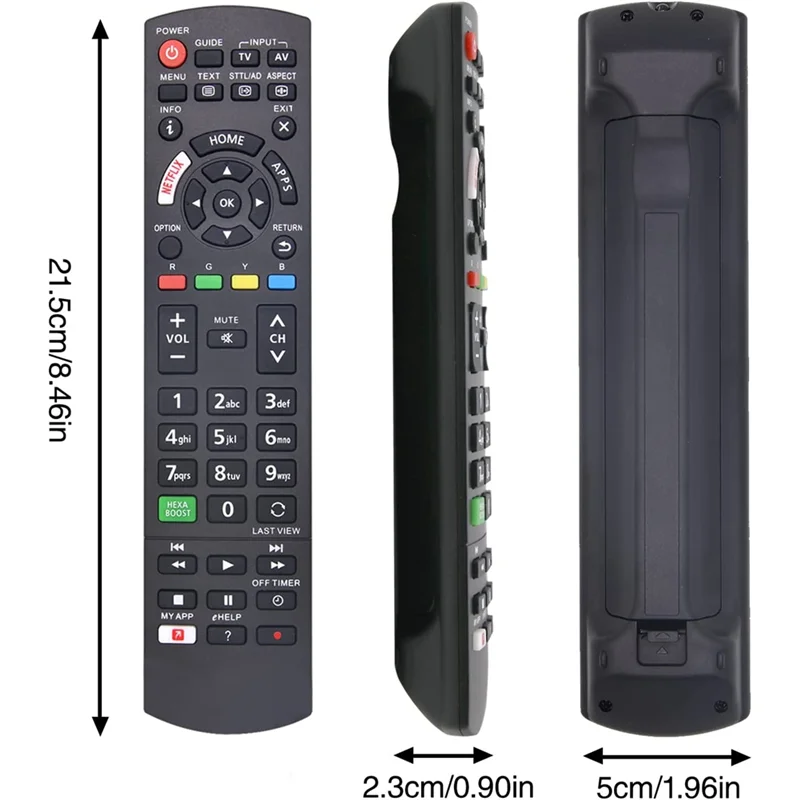 Controle remoto universal Supernew para Panasonic TV Controle remoto para Panasonic Viera LCD LED 3D TV com Netflix, botões do meu aplicativo