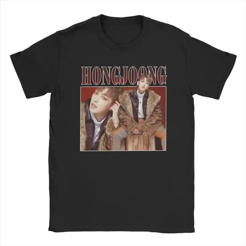 Cool Hongjoong Ateez T Shirt For Men Crewneck 100 Cotton