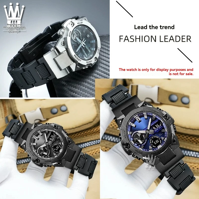 For Casio G-SHOCK Steel Heart 4th Generation 5657 GST-B400 Modified Lightweight Plastic Steel Mountaineering Watch with Black