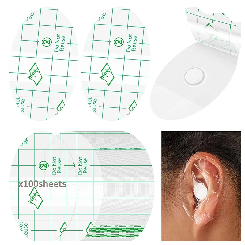 100/bag waterproof ear patch PU film baby shower ear protection waterproof device