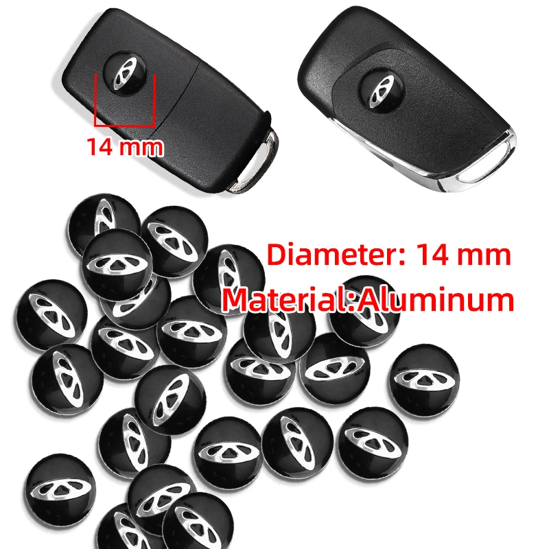 14mm Car Remote Key Logo Metal Emblem Stickers For Chery Tiggo 7 Pro 8 4 3 2 T11 5X Amulet Fora QQ IQ Fulwin Arrizo Accessories