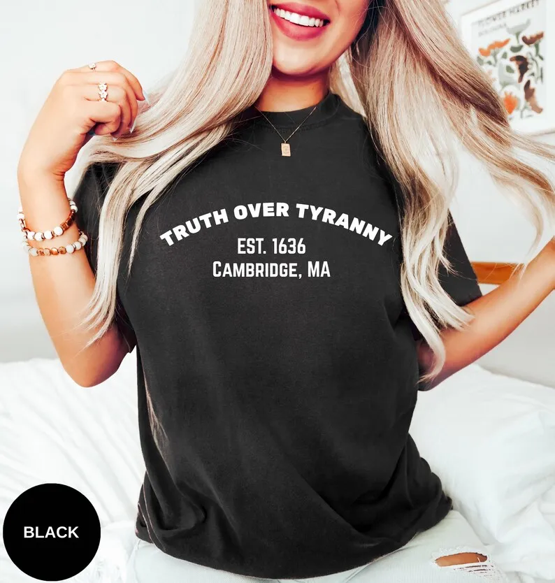 T-shirt « Vérité au-dessus de la tyrannie », T-shirt « Je soutiens Harvard », T-shirt « Mains libres Harvard », T-shirt de résistance, Droit à l'éducation
