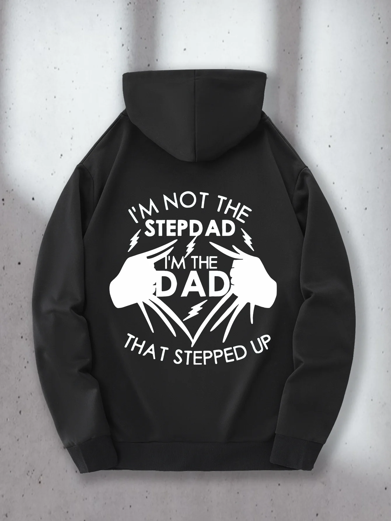 Lustiger Herren-Hoodie für Väter – weicher Alltags-Pullover, maschinenwaschbar, praktisches Geschenk, Vatertags-Geschenk, ausgefallenes Buchstaben-Design.