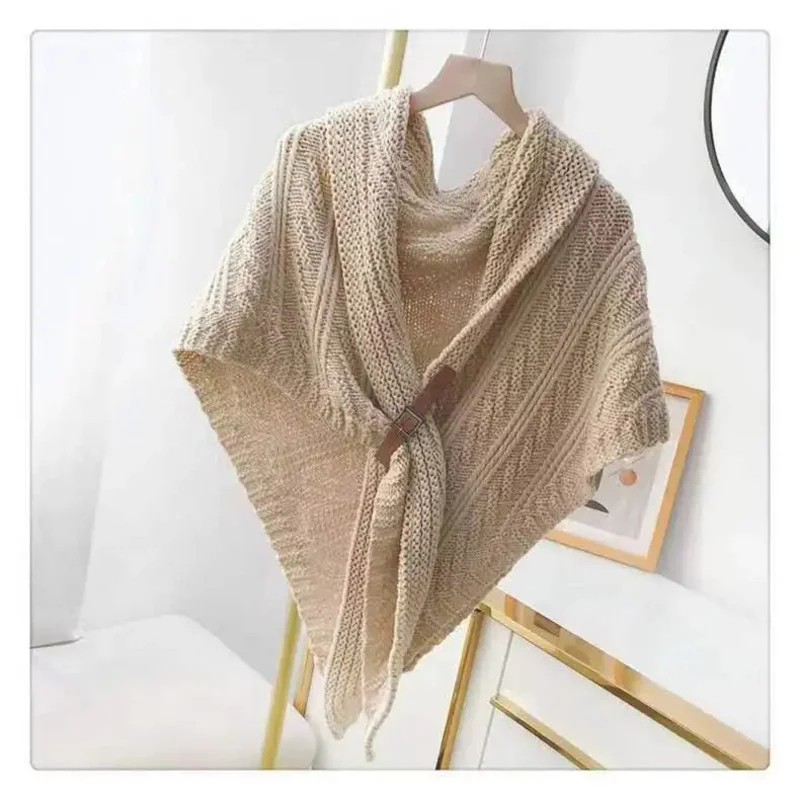 Knitted Scarf Women Imitation Cashmere Lady Shawls And Wraps Female Soft Thin Keep Warm Poncho Coart