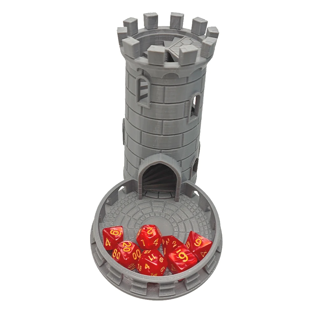 DND Medieval Dice Tower Twister Accessory for Role Playing Board Games Tabletop Rolling Castle Tray