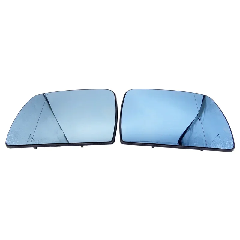 1 Pair Door Wing Mirror Glass Heated Blue Left Right Side For BMW X5 E53 99-06 3.0i 4.4i Car-styling Rearview Mirror Heating