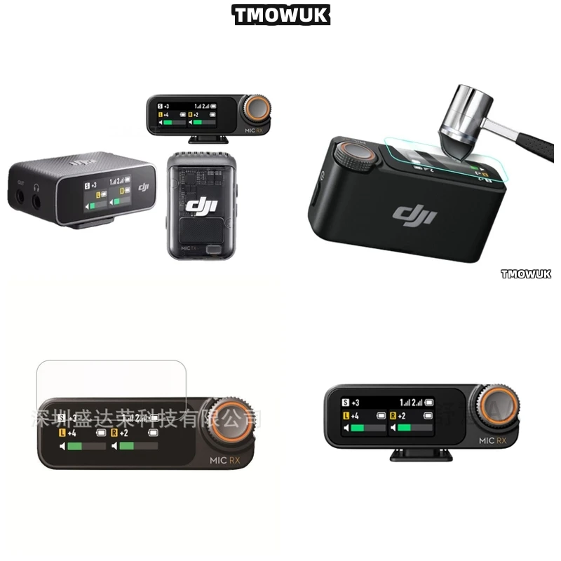 

For DJI Mic2, Sensitive Touch Tempered Glass For Mic Operation