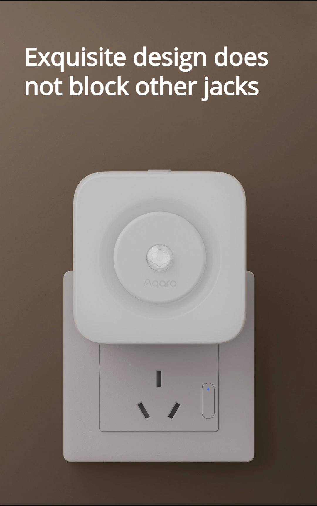 Lampu Sensor Tubuh Manusia Aqara Versi Plug-in LED Lampu Ramah Mata Lampu Tidur Ganda 3000K Cahaya Malam Sensor Pintar Lembut