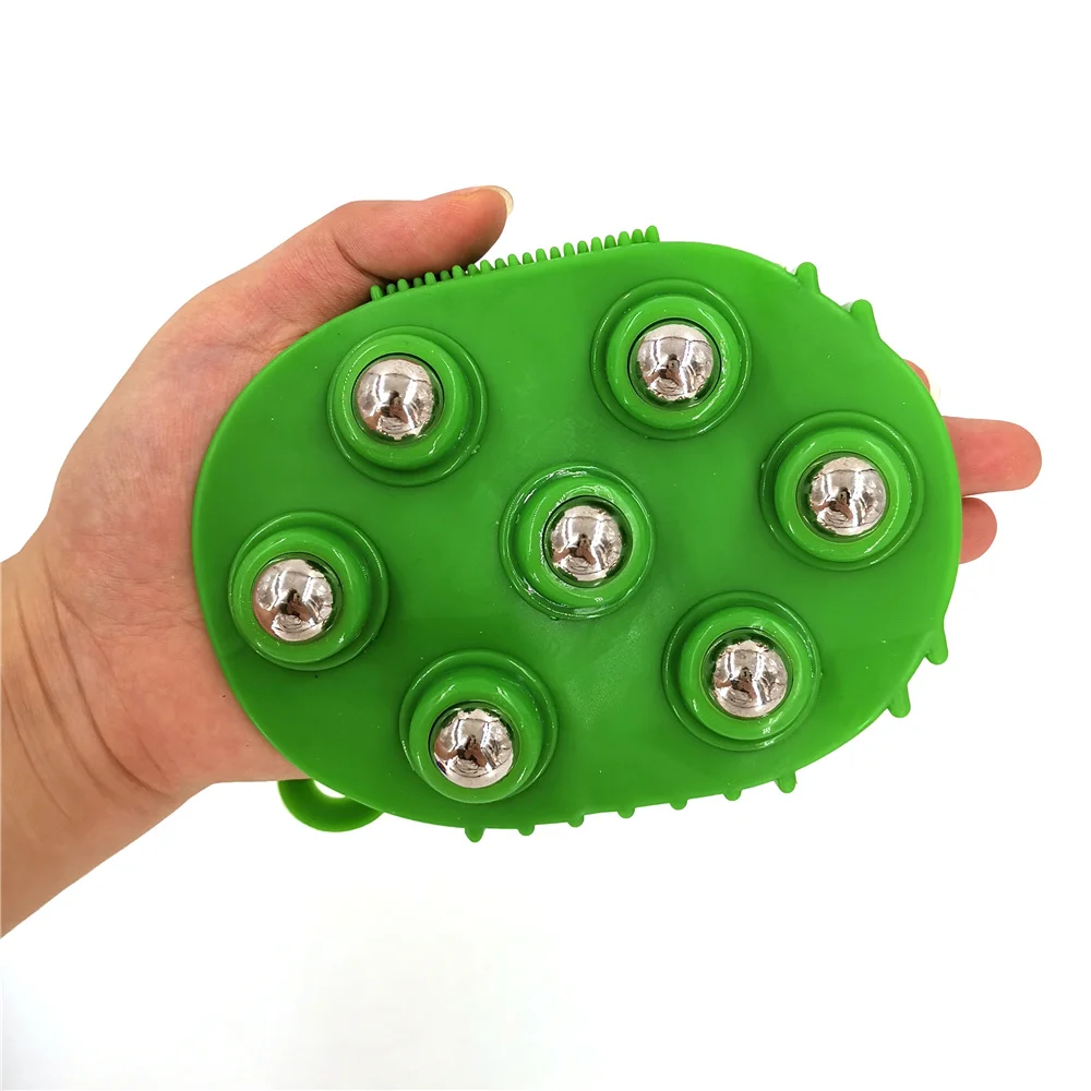 7 Balls Body Massage Glove Roller Ball Anti-Cellulite Muscle Pain Relief Relax Massager For Neck Shoulder Buttocks Health Care