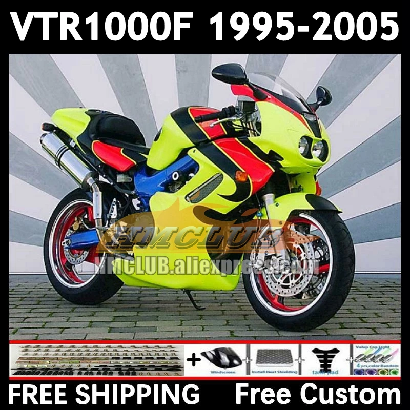 SuperHawk For HONDA VTR1000 F VTR 1000 F 1000F 83No.58 VTR1000F 95 96 97 green red 98 99 00 2001 2002 2003 2004 2005 Fairing