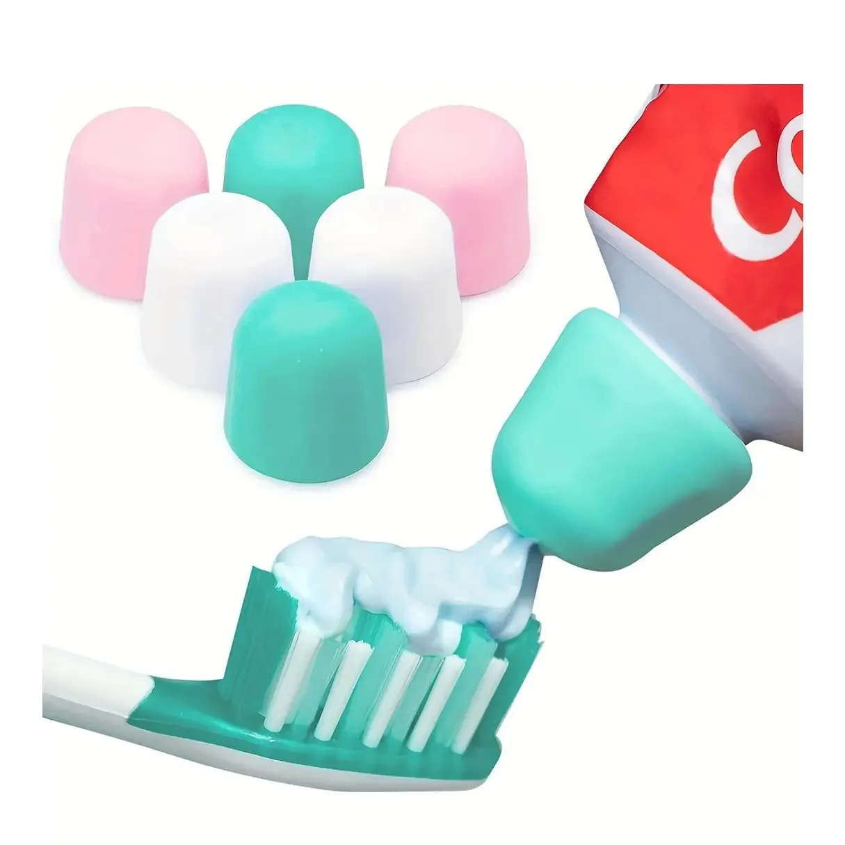 

5PCS Self-Closing Toothpaste Squeezer Toothpaste Pump Dispenser Tooth Paste Saver Silicone Toothpaste Caps Bathroom Supplies