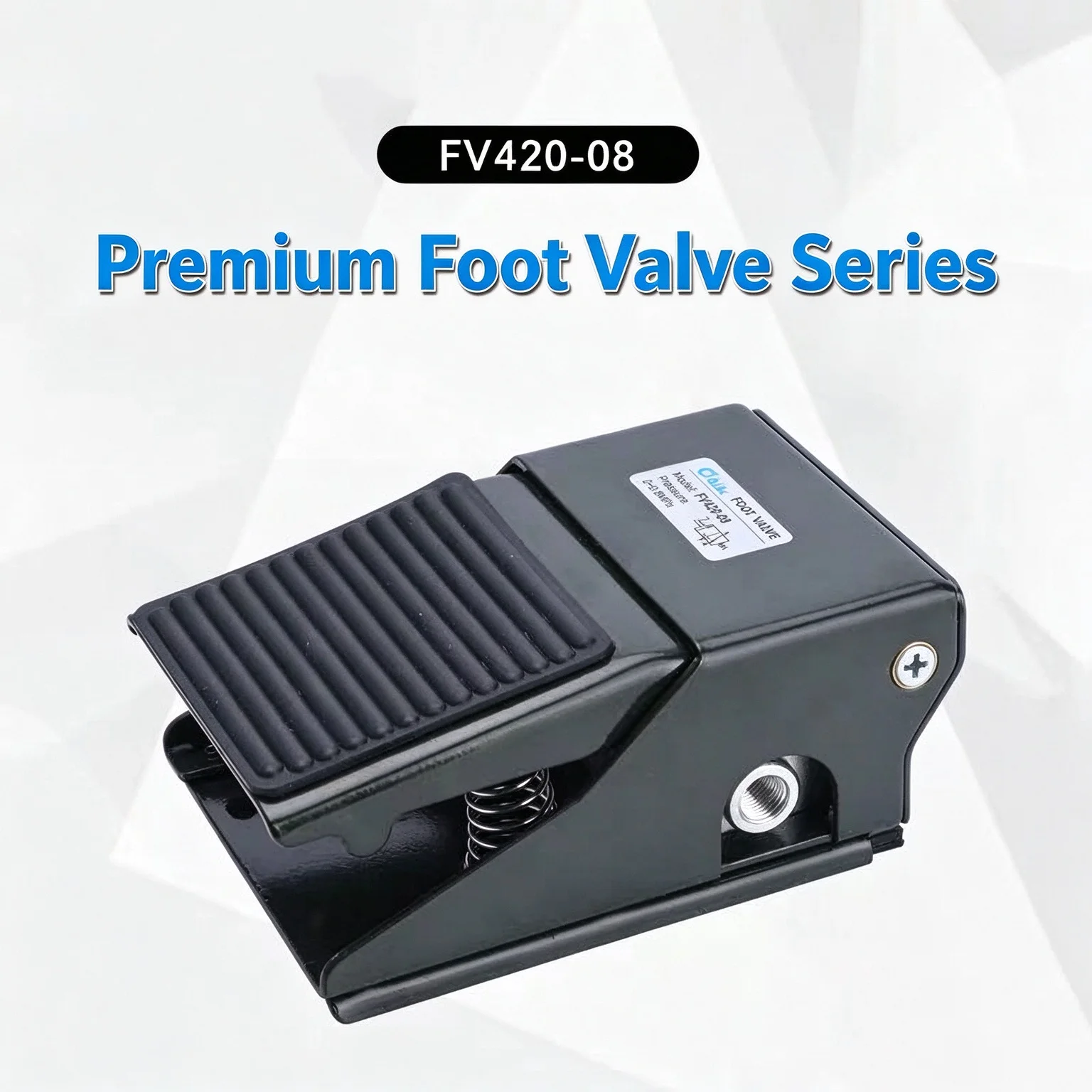 FV-02 2-Way 2-Position Foot Pneumatic Pedal Valve Air Tool Switch with PC Connector 1/4BSP Threaded for Automotive Repair