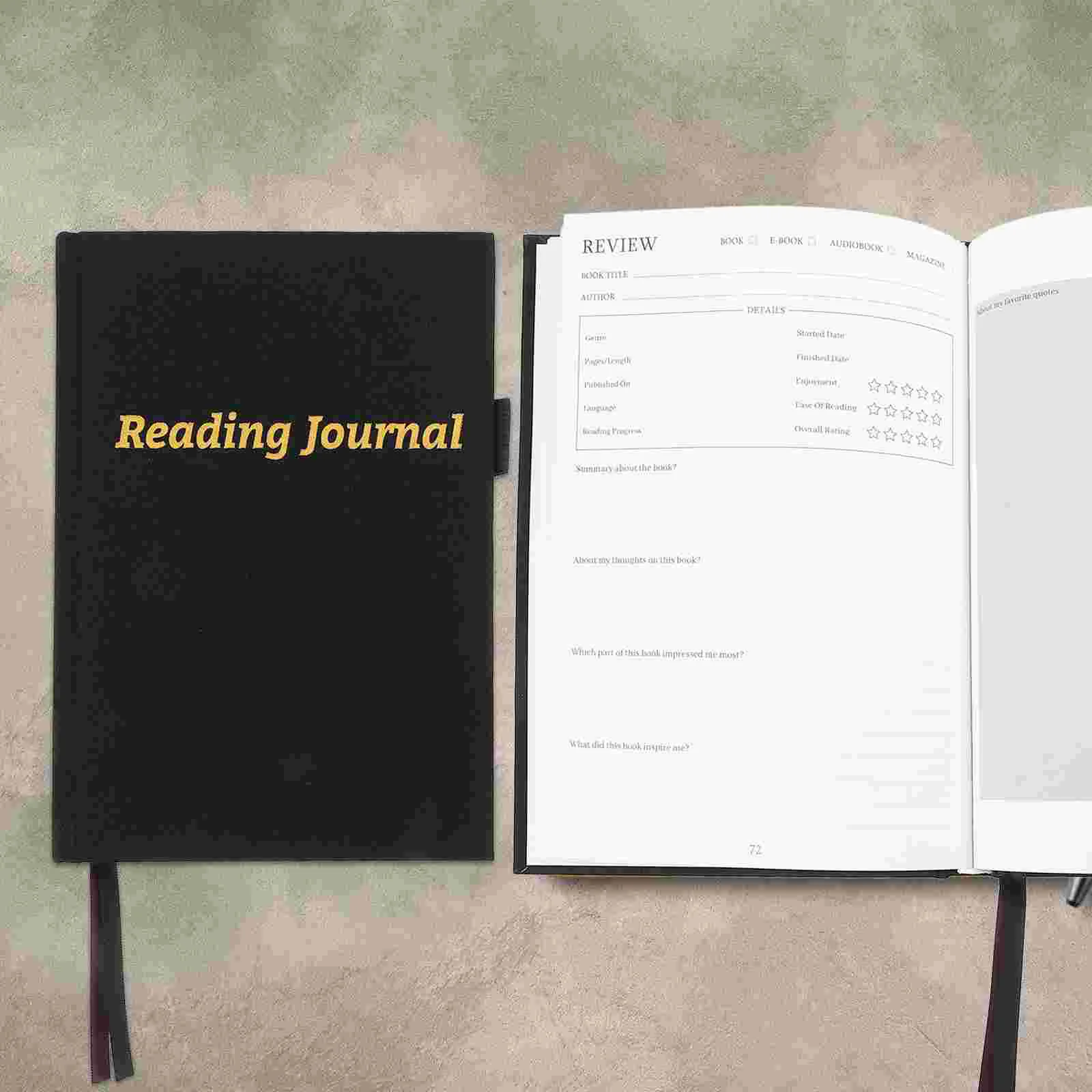 Lesetagebuch, Buch, Tagebuch, Log für Liebhaber, Bücher, Zubehör, Papier-Tracker, Arbeit, Brennen