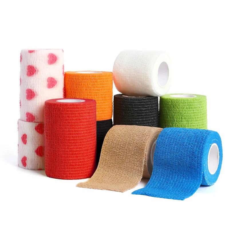 

1 Roll Nonwovens Self-adhesive Bandage Finger Arm Leg Wound Dressing Bandages Breathable First Aid Tie Tape Emergency Bandages