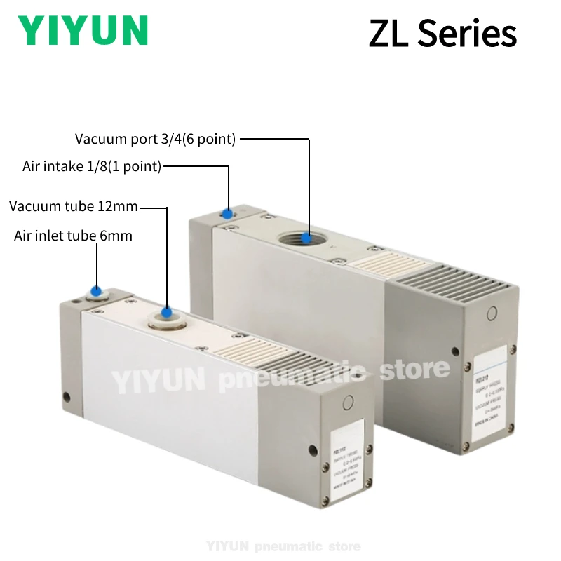 ZL212,ZL212A,ZL212-GN,D,G,P,A,ZL3H04,06-GN,P,G,D YIYUN pneumatic element Multistage vacuum generator AL series