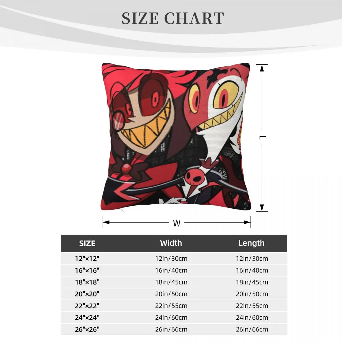 Helluva Boss أنيمي 001164 الألواح الأمامية أكياسها الوسائد ل أريكة Dakimakura كيس وسادة غطاء وسادة